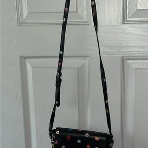 Black Crossbody Bag with Colorful Accents
